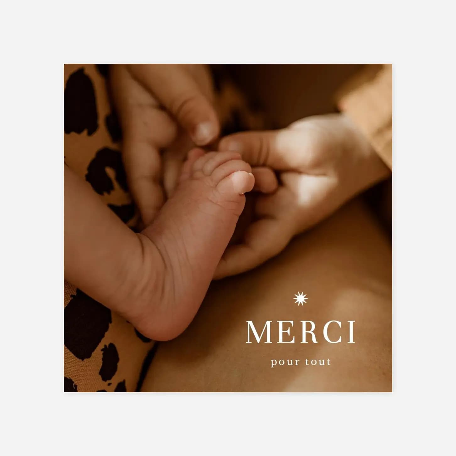 Carte remerciement naissance Une étoile est née