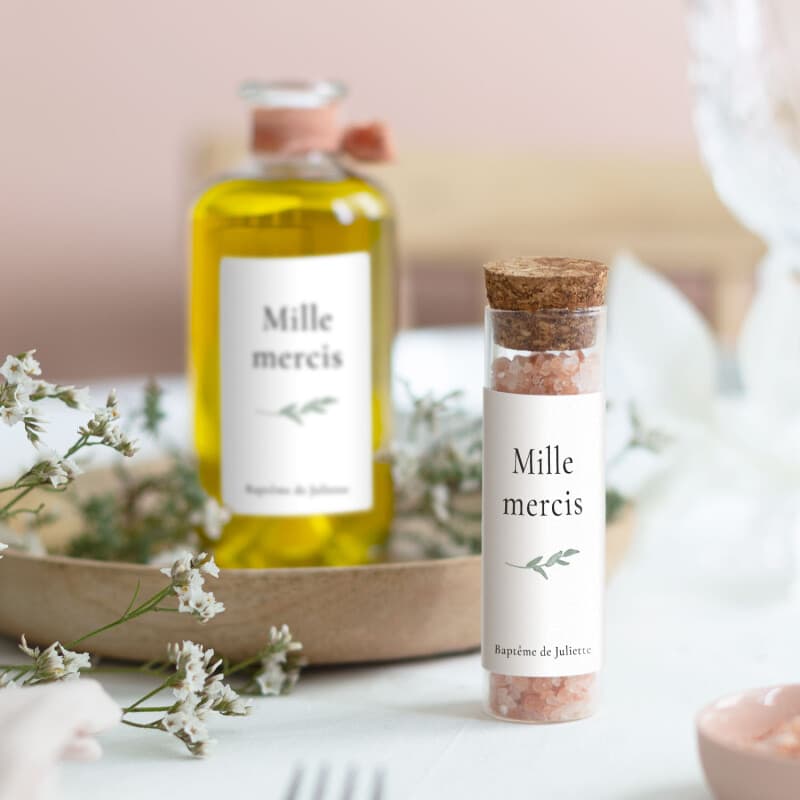 Étiquette autocollante baptême