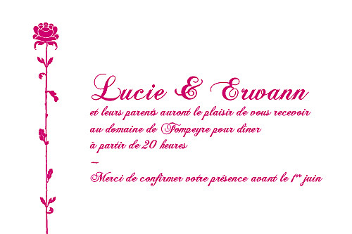 carte dinvitation mariage