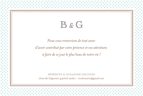 carte remerciement pour photo mariage