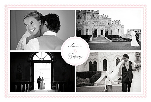 carte remerciement mariage photo