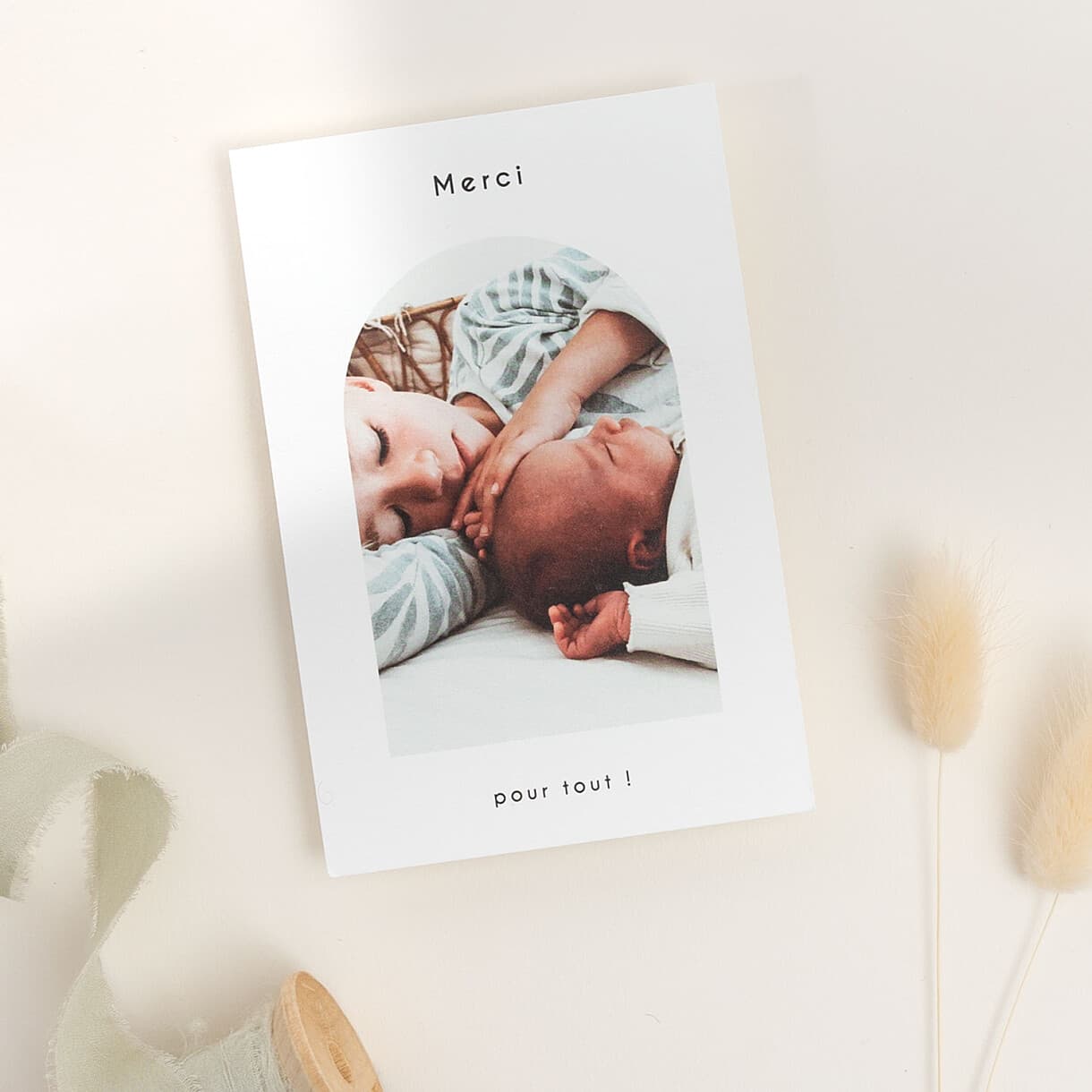 Carte de remerciement Arche graphique