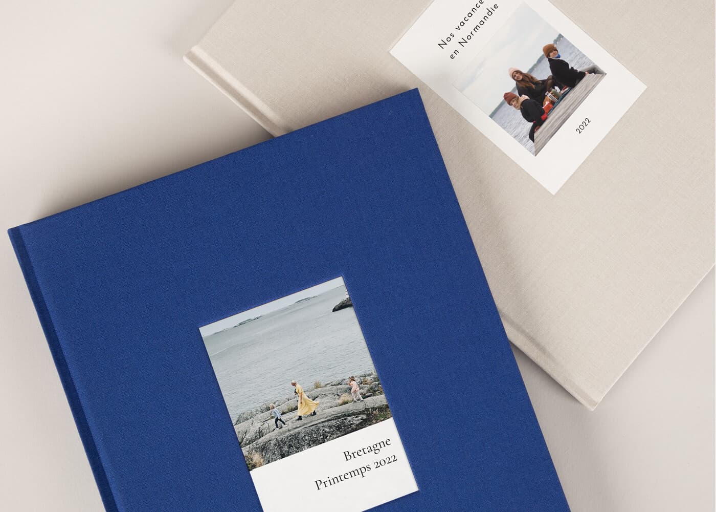 Album photo de voyage couverture tissu avec photo