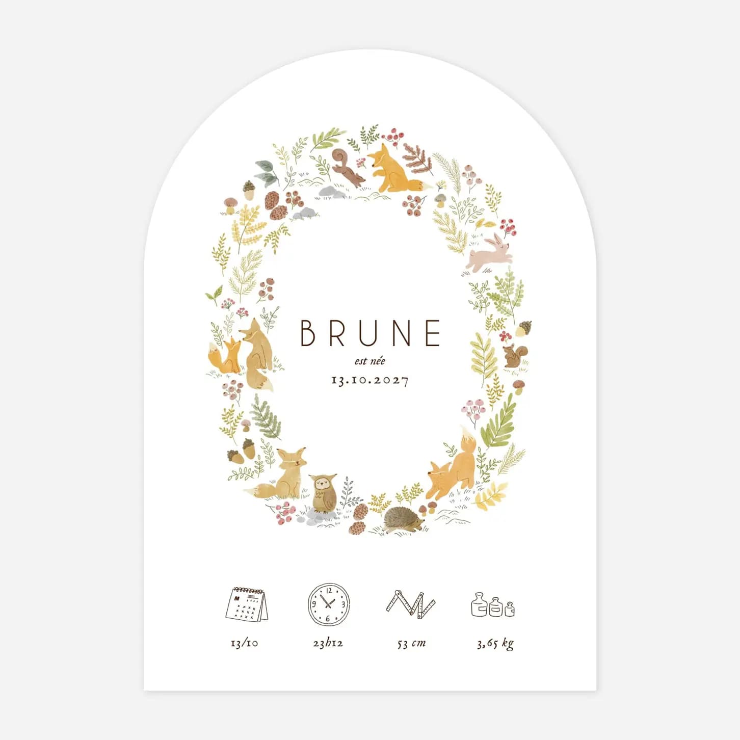 Faire-part de naissance Arche aquarelle