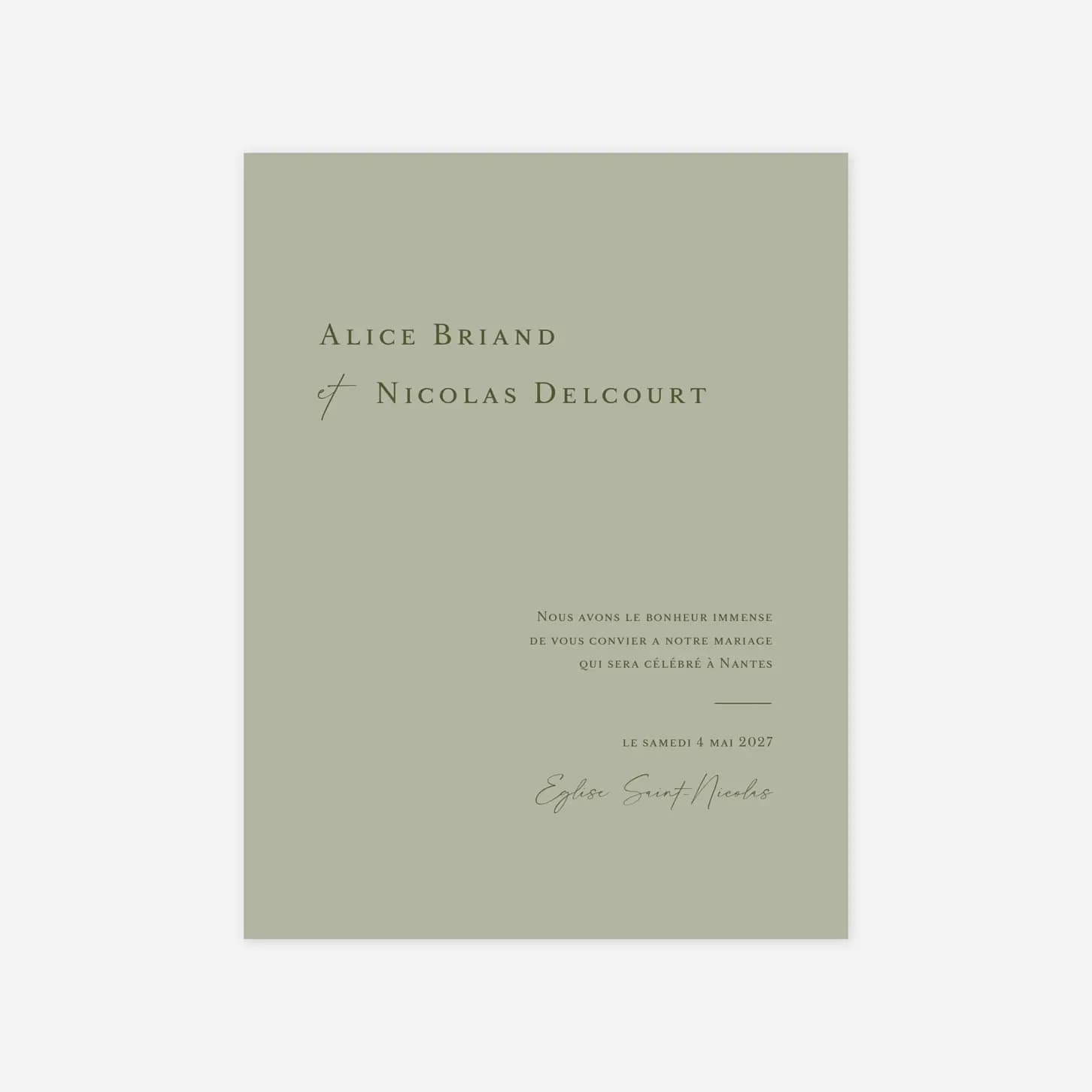 Faire-part de mariage Engagement