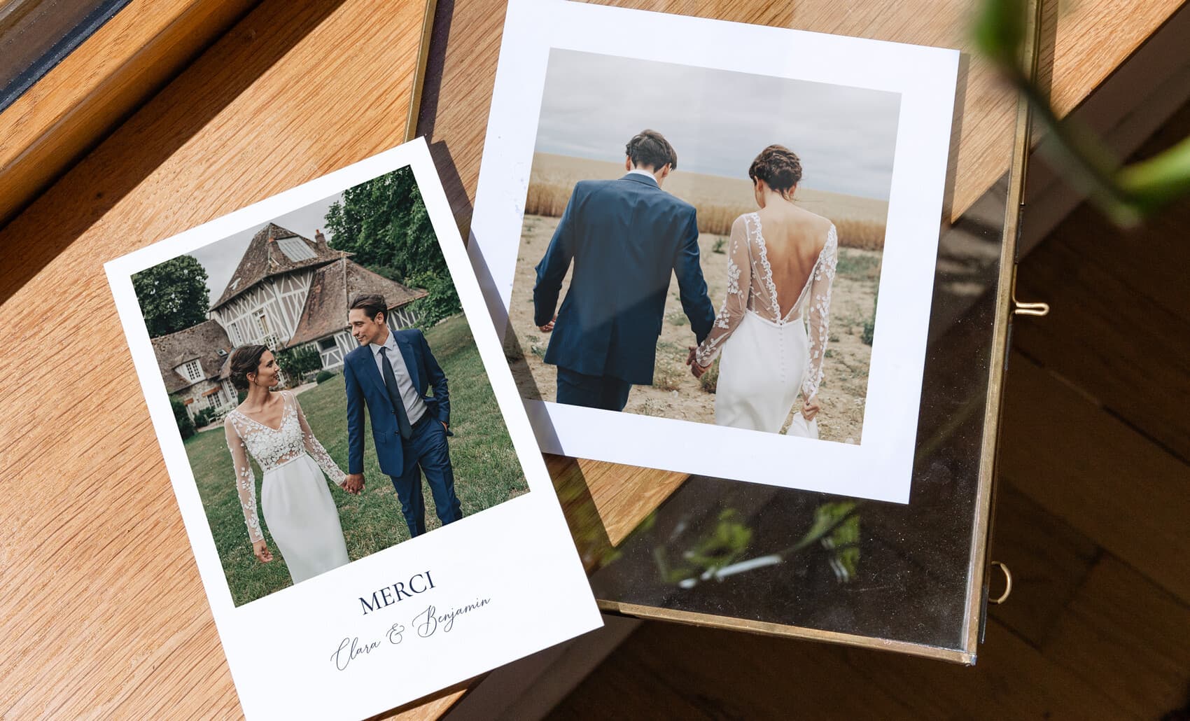 Carte de remerciement mariage