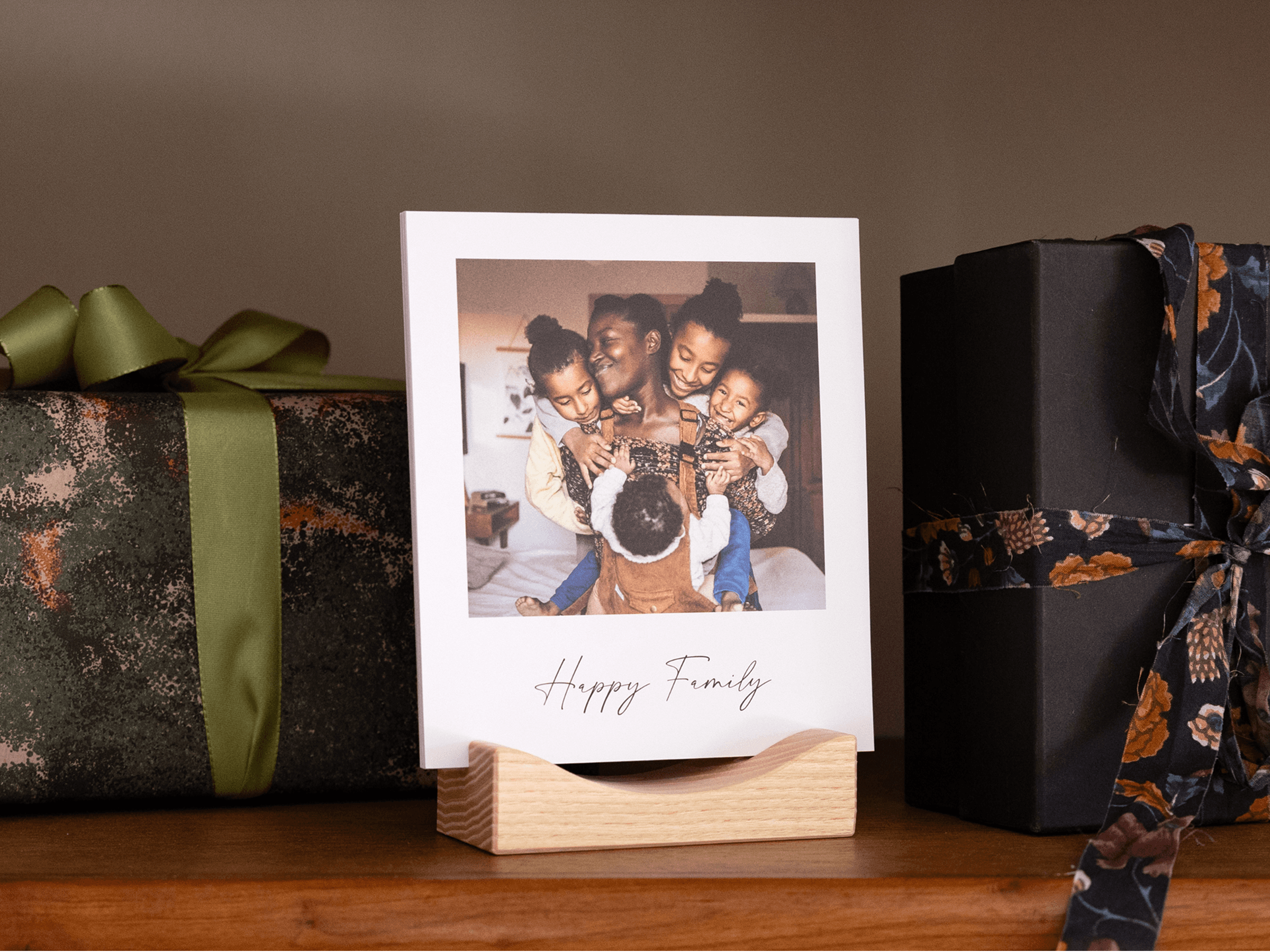 Calendrier photo support bois