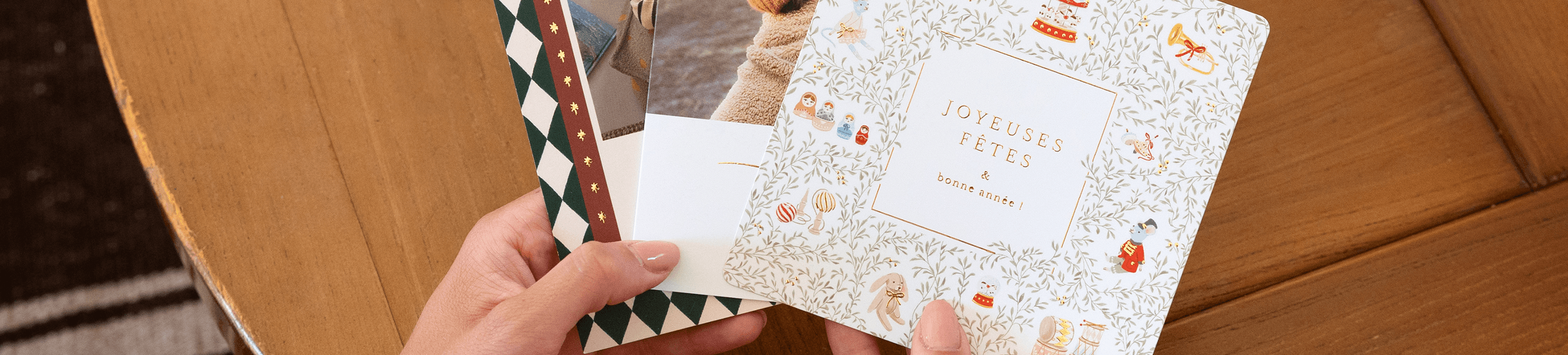 Carte de voeux dorure