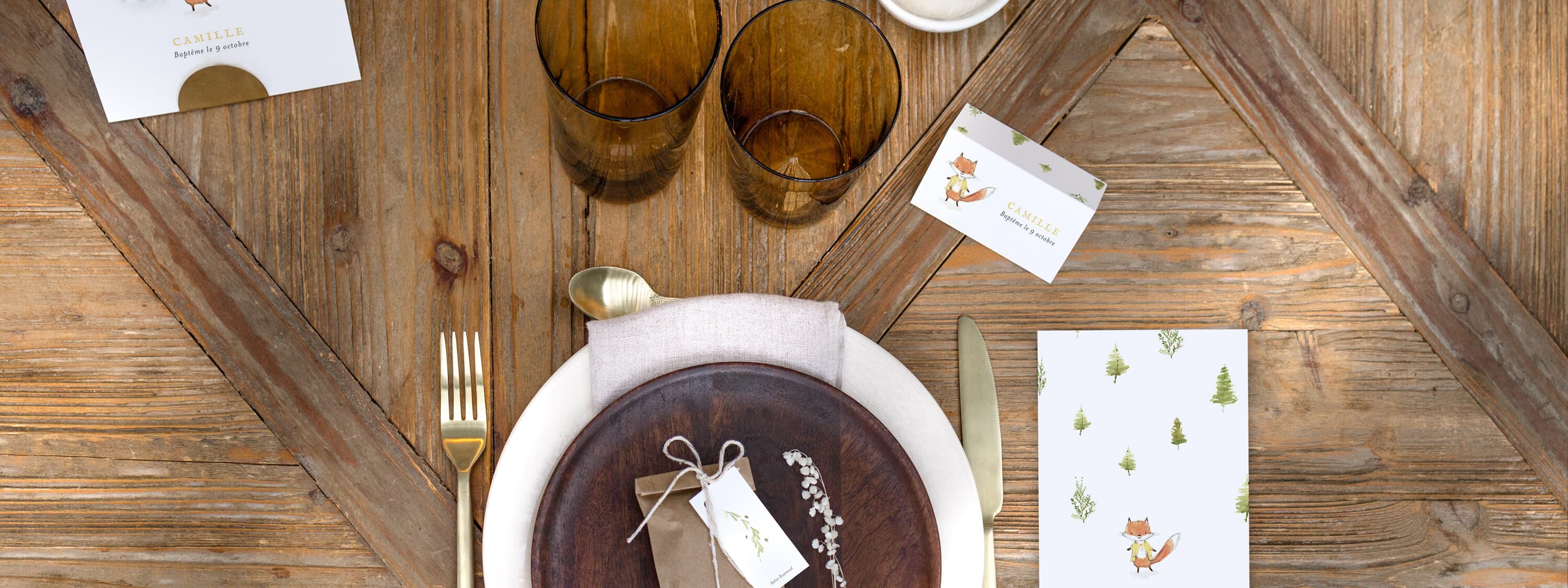 Marque-place Baptême