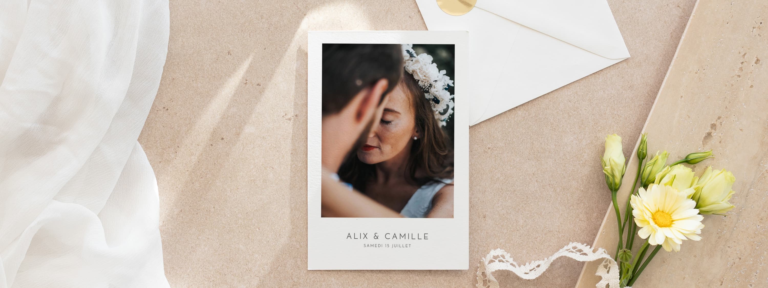 Faire-part de mariage avec photo