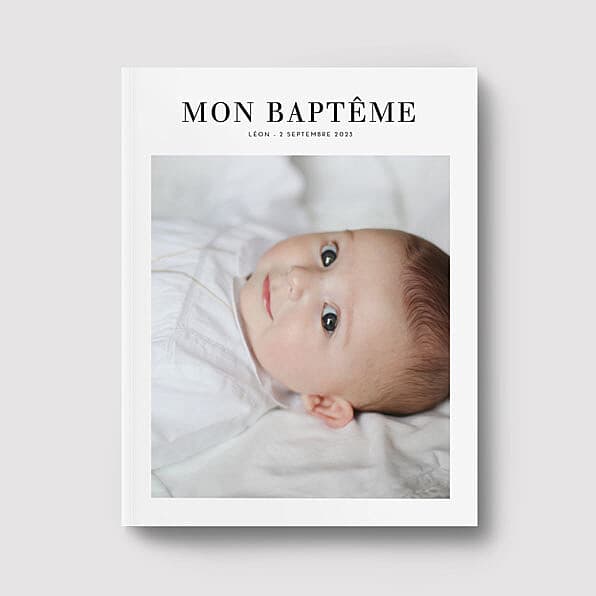 Modèle de livre photo de baptême