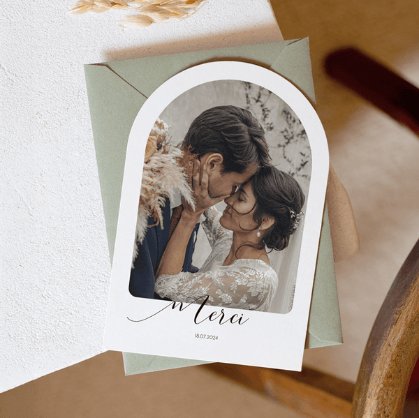 Cartes remerciement mariage Rosemood