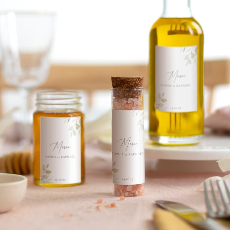 Étiquette autocollante mariage