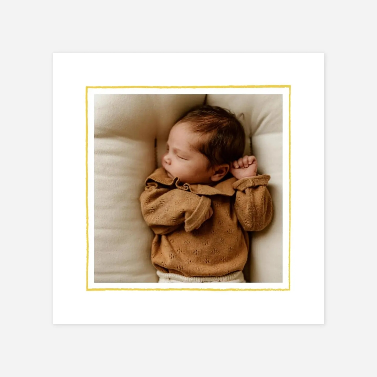 Carte remerciement naissance Éléphants en famille