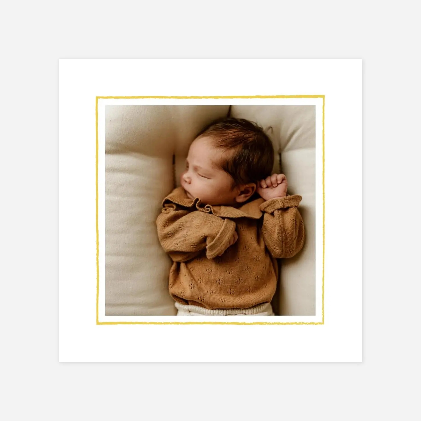 Carte remerciement naissance Éléphants en famille