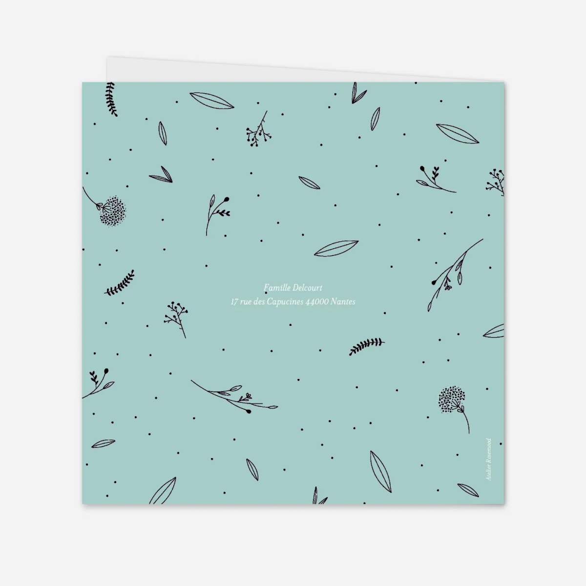 Faire-part naissance Élégant feuillage