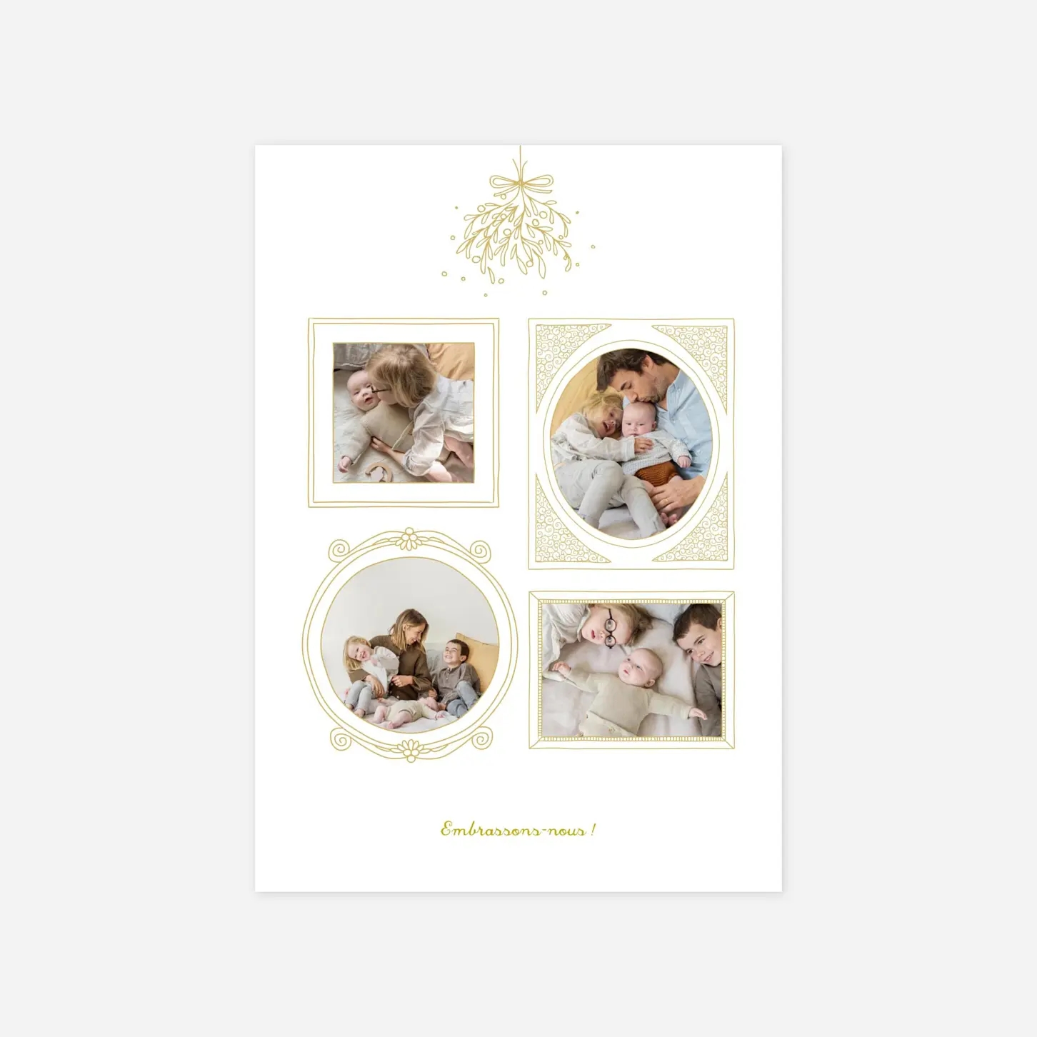 Carte de voeux Embrassez-vous !