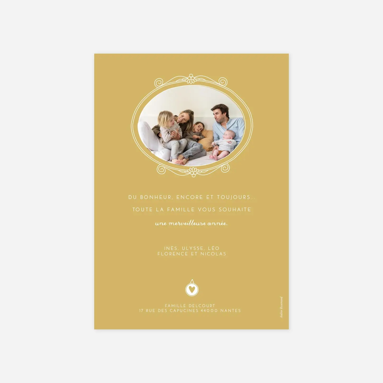 Carte de voeux Embrassez-vous !